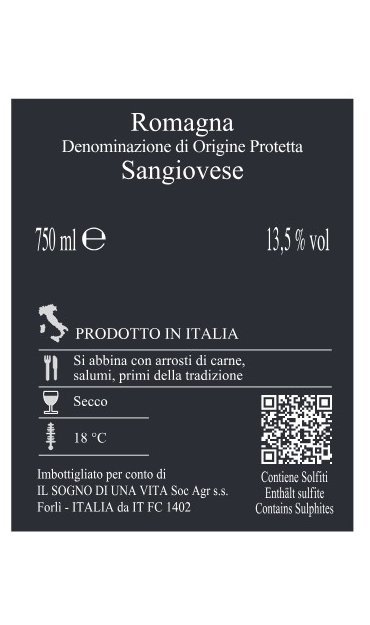 Il sogno di una vita – vini – etichetta caratteristiche Il sogno di una vita - vini - etichetta caratteristiche